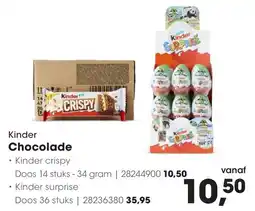 HANOS Kinder Chocolade aanbieding