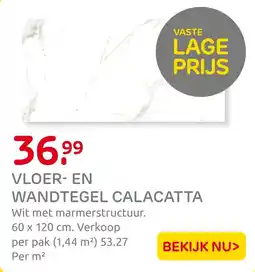Praxis Vloer- en wandtegel calacatta aanbieding