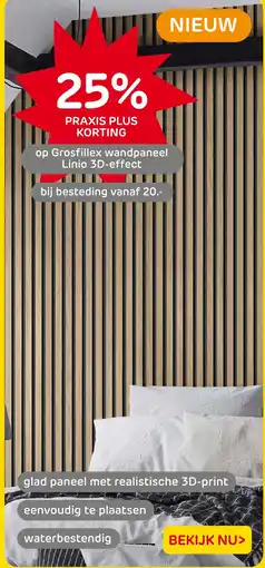 Praxis Grosfillex wandpaneel Linio 3D-effect aanbieding
