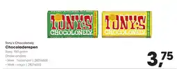 HANOS Tony's Chocolonely Chocoladerepen aanbieding