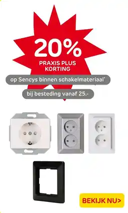 Praxis Sencys binnen schakelmateriaal aanbieding