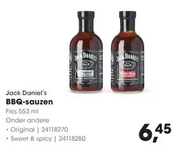 HANOS Jack Daniel's BBQ-sauzen aanbieding