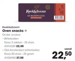 HANOS Kwekkeboom Oven snacks aanbieding