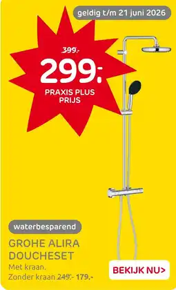 Praxis Grohe alira doucheset aanbieding