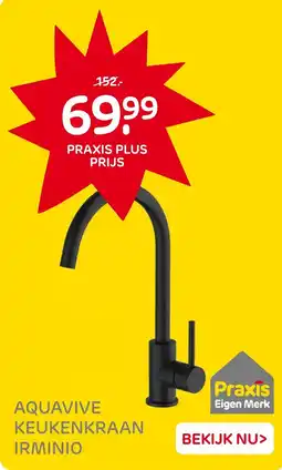 Praxis Aquavive keukenkraan irminio aanbieding