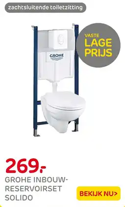 Praxis Grohe inbouw- reservoirset solido aanbieding