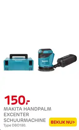 Praxis Makita handpalm excenter schuurmachine aanbieding