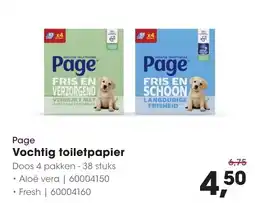 HANOS Page Vochtig toiletpapier aanbieding