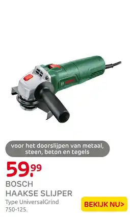 Praxis Bosch haakse slijper aanbieding