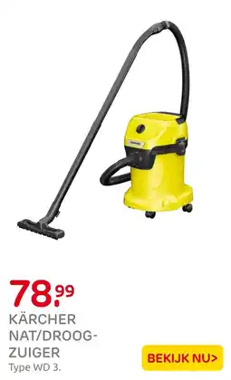 Praxis Karcher nat/droog- zuiger aanbieding