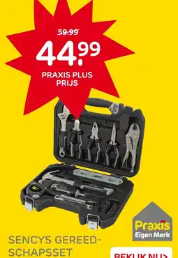 Praxis Sencys gereed- schapsset aanbieding