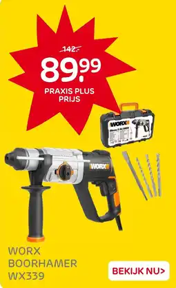 Praxis Worx boorhamer wx339 aanbieding