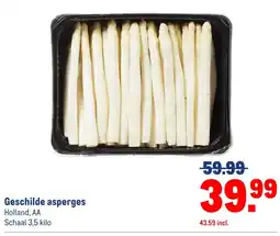 Makro Geschilde asperges aanbieding