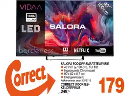 Correct Salora fod40fv smart televisie aanbieding