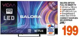 Correct Salora 43fv210 full hd smart tv aanbieding