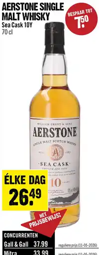 Dirck 3 Aerstone Sea Cask Single Malt 10 Years Whisky 70 cl aanbieding