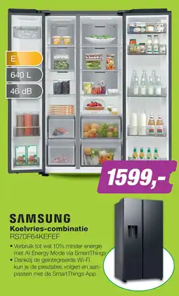 EP Samsung Koelvries-combinatie RS70F64KEFEF aanbieding