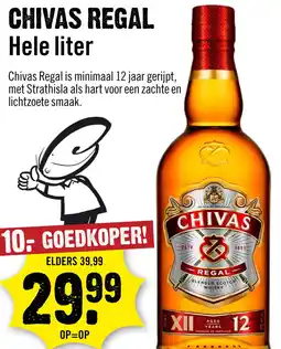 Dirck 3 Chivas Regal 12 years 100 cl aanbieding