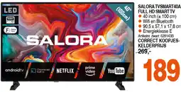 Correct Salora tvsmart40a full hd smart tv aanbieding