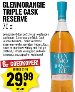 Dirck 3 Glenmorangie Triple Cask Reserve 70 cl aanbieding