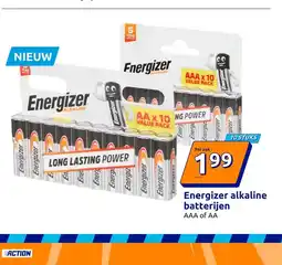 Action Energizer alkaline batterijen aanbieding