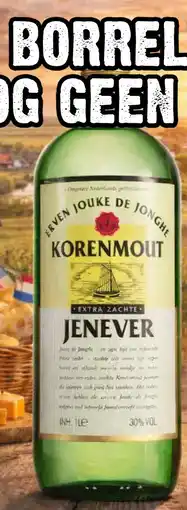 Dirck 3 Jouke de Jonghe Korenmout Jenever HELE LITER aanbieding
