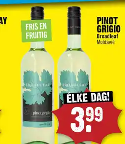 Dirck 3 Broadleaf Pinot Grigio 75 cl aanbieding