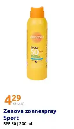 Action Zenova zonnespray Sport aanbieding