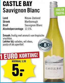 Dirck 3 Castle Bay Sauvignon Blanc 75 cl aanbieding