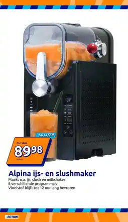 Action Alpina ijs- en slushmaker aanbieding
