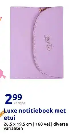 Action Luxe notitieboek met etui aanbieding