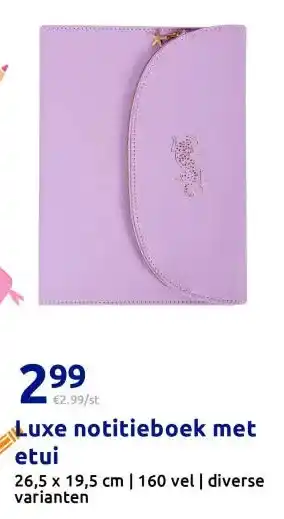 Action Luxe notitieboek met etui aanbieding