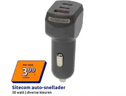 Action Sitecom auto-snellader aanbieding