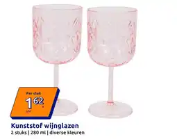 Action Kunststof wijnglazen aanbieding