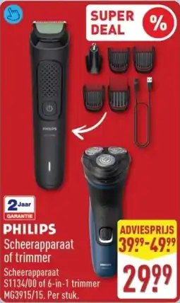 ALDI Philips Scheerapparaat of Trimmer aanbieding