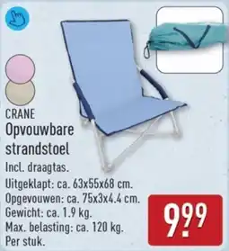 ALDI Crane Opvouwbare Strandstoel aanbieding