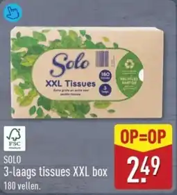 ALDI Solo 3-laags tissues XXL box aanbieding