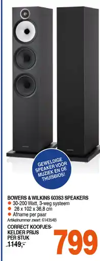 Correct Bowers & wilkins 603s3 speakers aanbieding