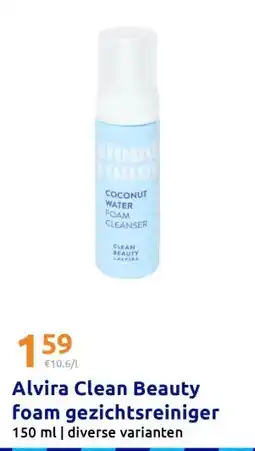 Action Alvira Clean Beauty foam gezichtsreiniger aanbieding