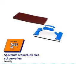 Action Spectrum schuurblok met schuurvellen aanbieding
