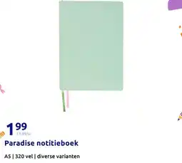 Action Paradise notitieboek aanbieding