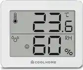 Bol.com CoolHome HM 2101 - Thermometer - Hygrometer - Thermo/Hygrometer - Wit Design aanbieding