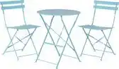 Bol.com BELIANI FIORI - Bistroset voor 2 - Turquoise - Staal aanbieding