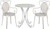 Bol.com BELIANI CILENTO - Bistroset voor 2 - Lichtgrijs - IJzer aanbieding