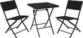 Bol.com Relaxwonen - Tuinmeubelset - Bistroset - Balkonset - Polyrotan - 58 x 58 x 70 cm aanbieding