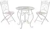 Bol.com CLP Indra - Bistro set antiek/wit aanbieding