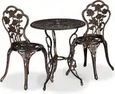 Bol.com bistro set 2 persoons - bistrotafel en 2 stoelen - gegoten aluminium aanbieding