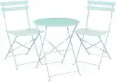 Bol.com Mica Decorations Laurence Bistroset - Set van 3 - Metaal - Lichtgroen aanbieding