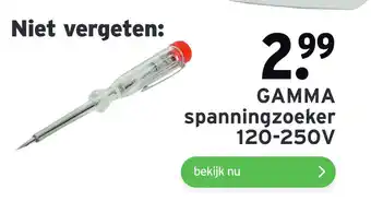 GAMMA GAMMA spanningzoeker 120-250V aanbieding