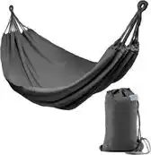Bol.com HSXL Dubbele Hangmat Grijs - 1 of 2 Persoons - Lig Oppervlak 190x150cm - Lengte 260cm aanbieding